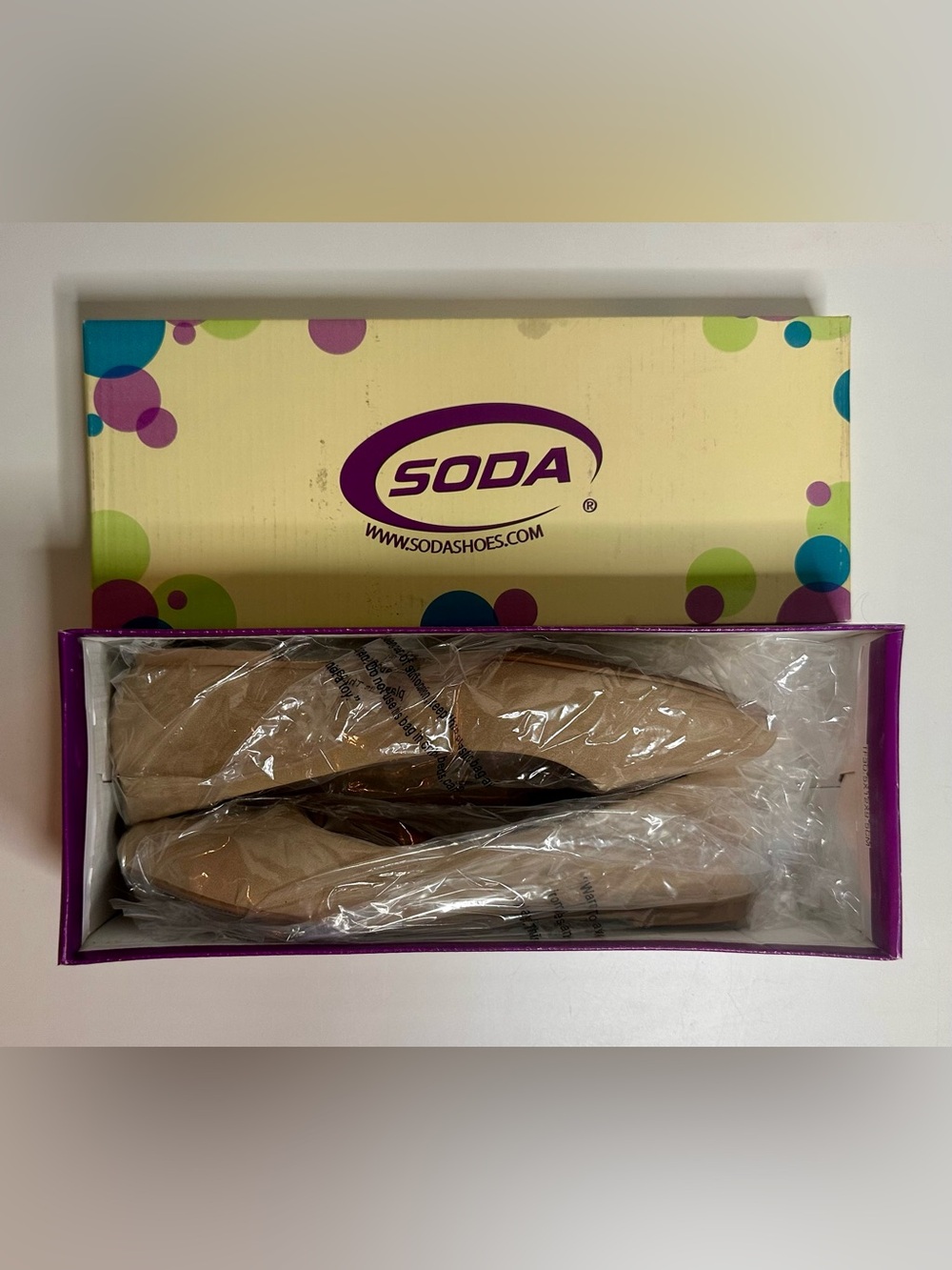 SODA Redbud-S Suede Ballet Flats Beige Size 8M